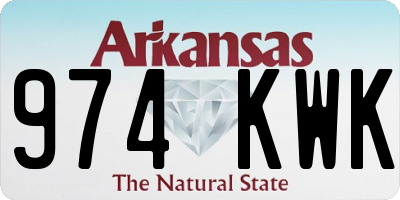 AR license plate 974KWK