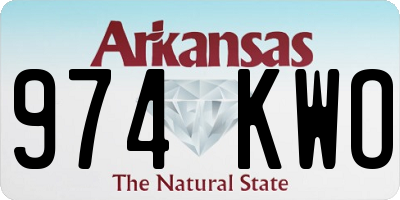 AR license plate 974KWO