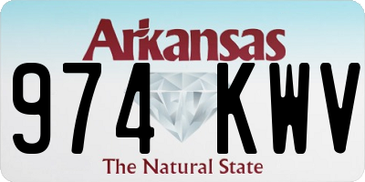 AR license plate 974KWV