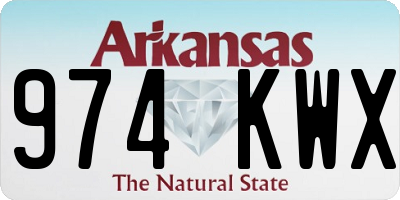 AR license plate 974KWX