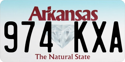 AR license plate 974KXA