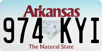 AR license plate 974KYI