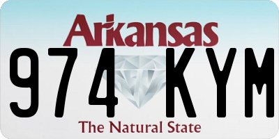 AR license plate 974KYM