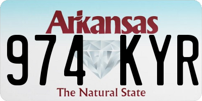 AR license plate 974KYR