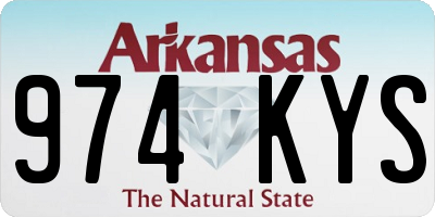 AR license plate 974KYS