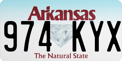 AR license plate 974KYX