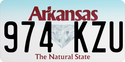 AR license plate 974KZU