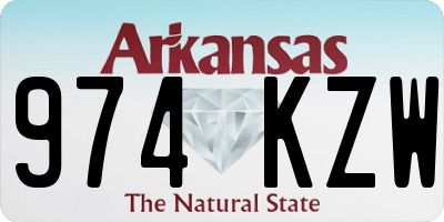 AR license plate 974KZW