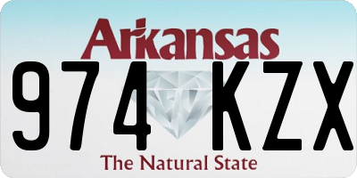 AR license plate 974KZX