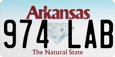 AR license plate 974LAB