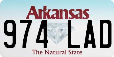 AR license plate 974LAD