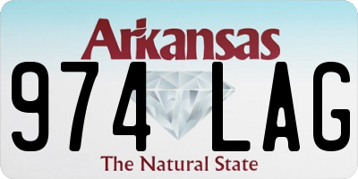 AR license plate 974LAG