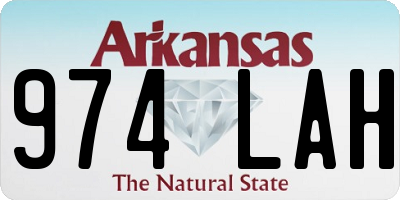 AR license plate 974LAH