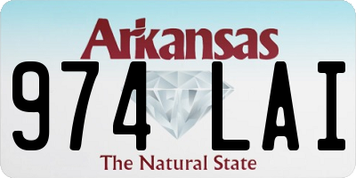 AR license plate 974LAI