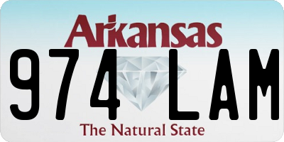 AR license plate 974LAM