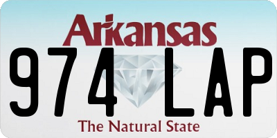 AR license plate 974LAP