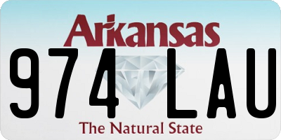 AR license plate 974LAU