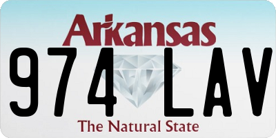 AR license plate 974LAV