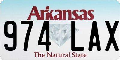 AR license plate 974LAX