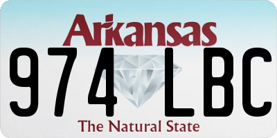 AR license plate 974LBC