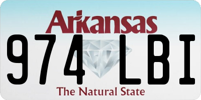 AR license plate 974LBI