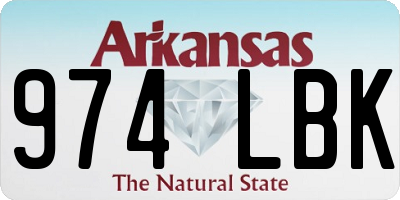AR license plate 974LBK
