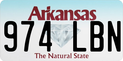 AR license plate 974LBN