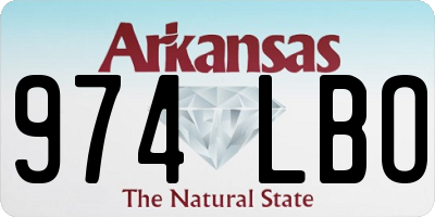 AR license plate 974LBO