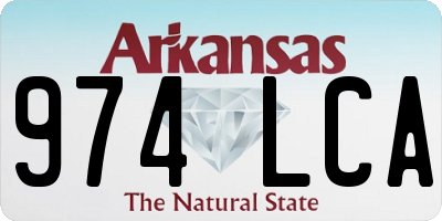AR license plate 974LCA