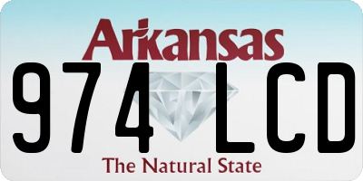 AR license plate 974LCD