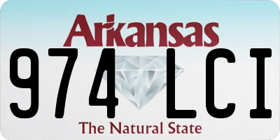 AR license plate 974LCI