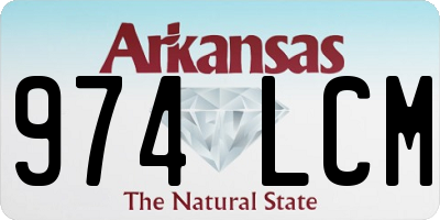 AR license plate 974LCM