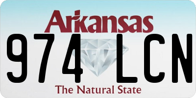 AR license plate 974LCN