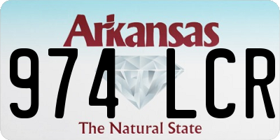 AR license plate 974LCR
