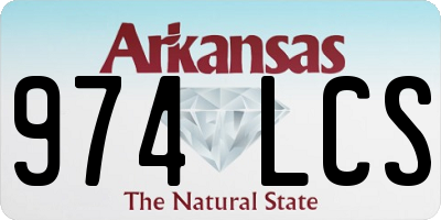 AR license plate 974LCS
