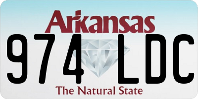 AR license plate 974LDC