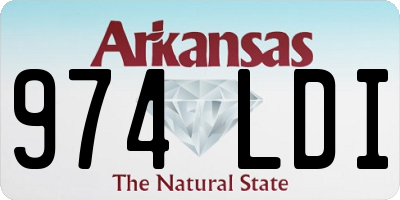 AR license plate 974LDI