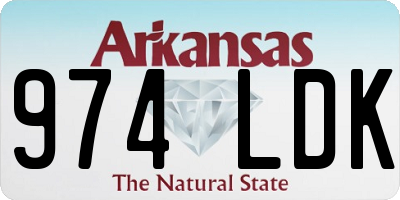 AR license plate 974LDK