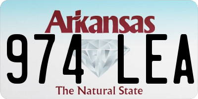 AR license plate 974LEA