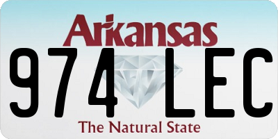 AR license plate 974LEC