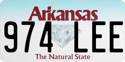 AR license plate 974LEE
