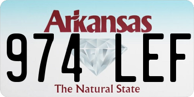 AR license plate 974LEF