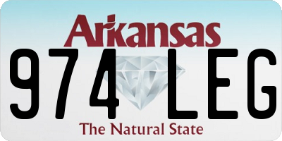 AR license plate 974LEG
