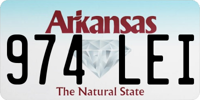 AR license plate 974LEI