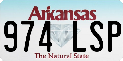 AR license plate 974LSP
