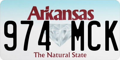 AR license plate 974MCK