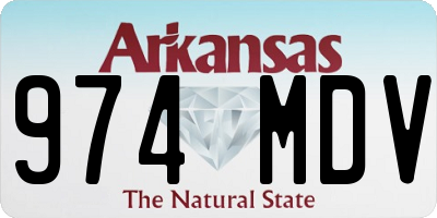 AR license plate 974MDV