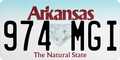 AR license plate 974MGI