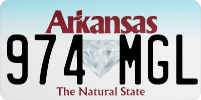 AR license plate 974MGL