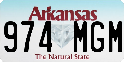 AR license plate 974MGM